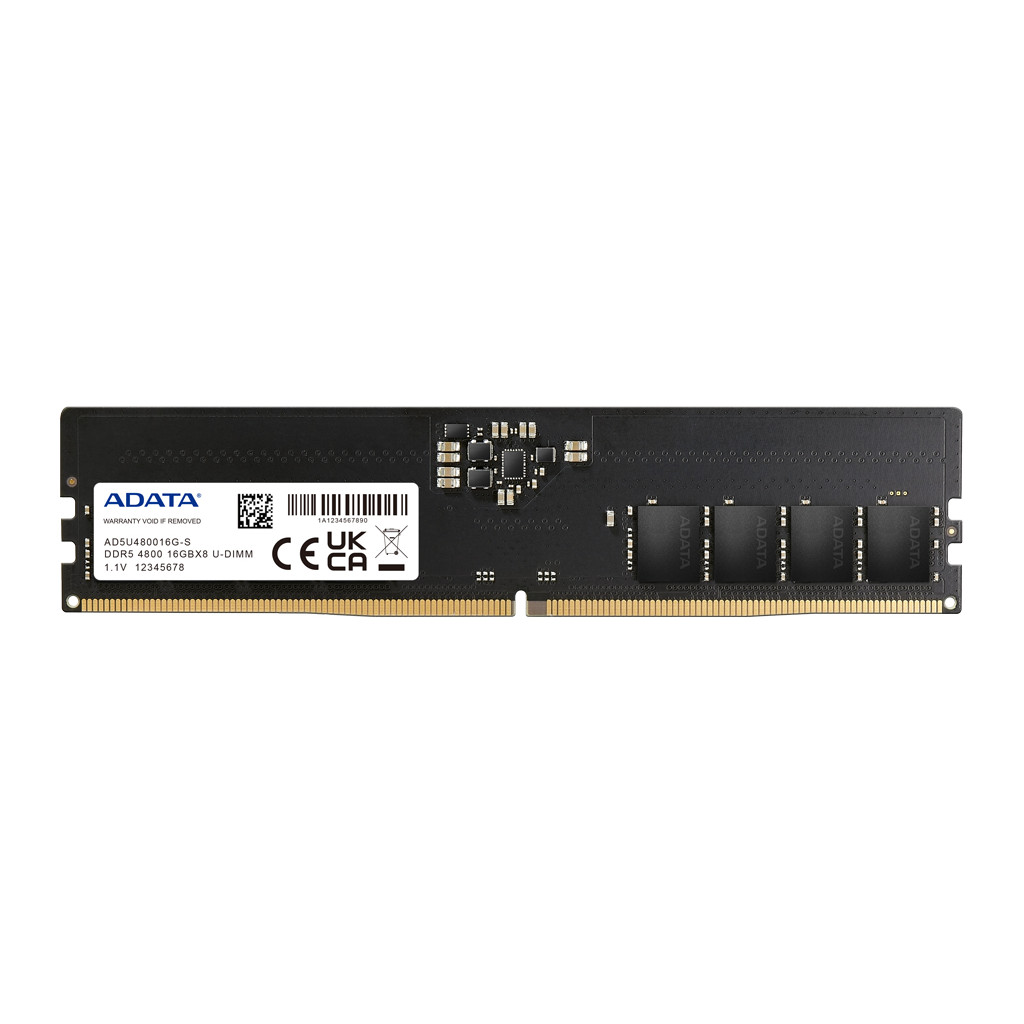 Memoria Ram Adata 16Gb Ddr5 4800Mhz Ecc Ad5U480016G-S