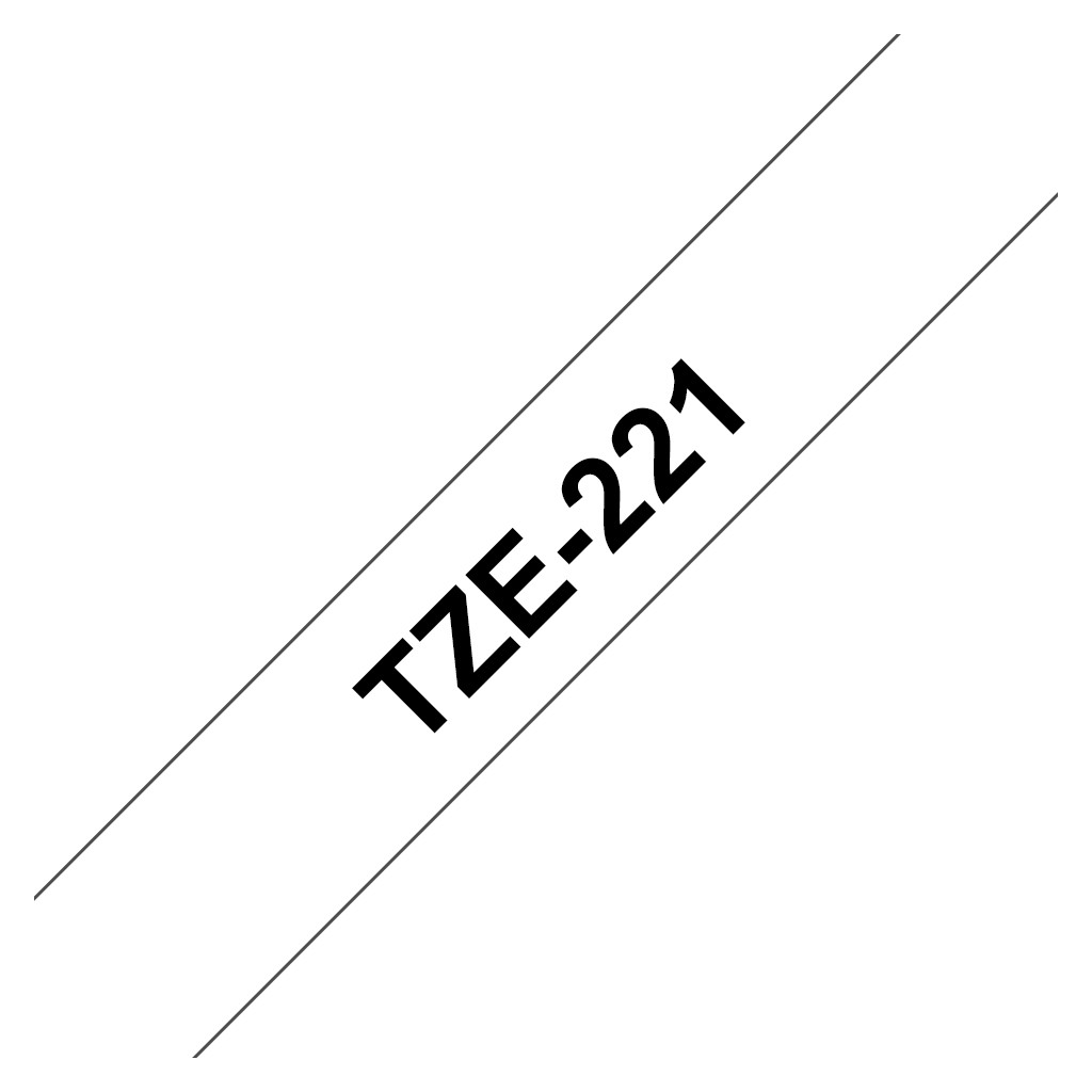Brother Cinta Negro Sobre Blanco 9Mm X 8M Tze221