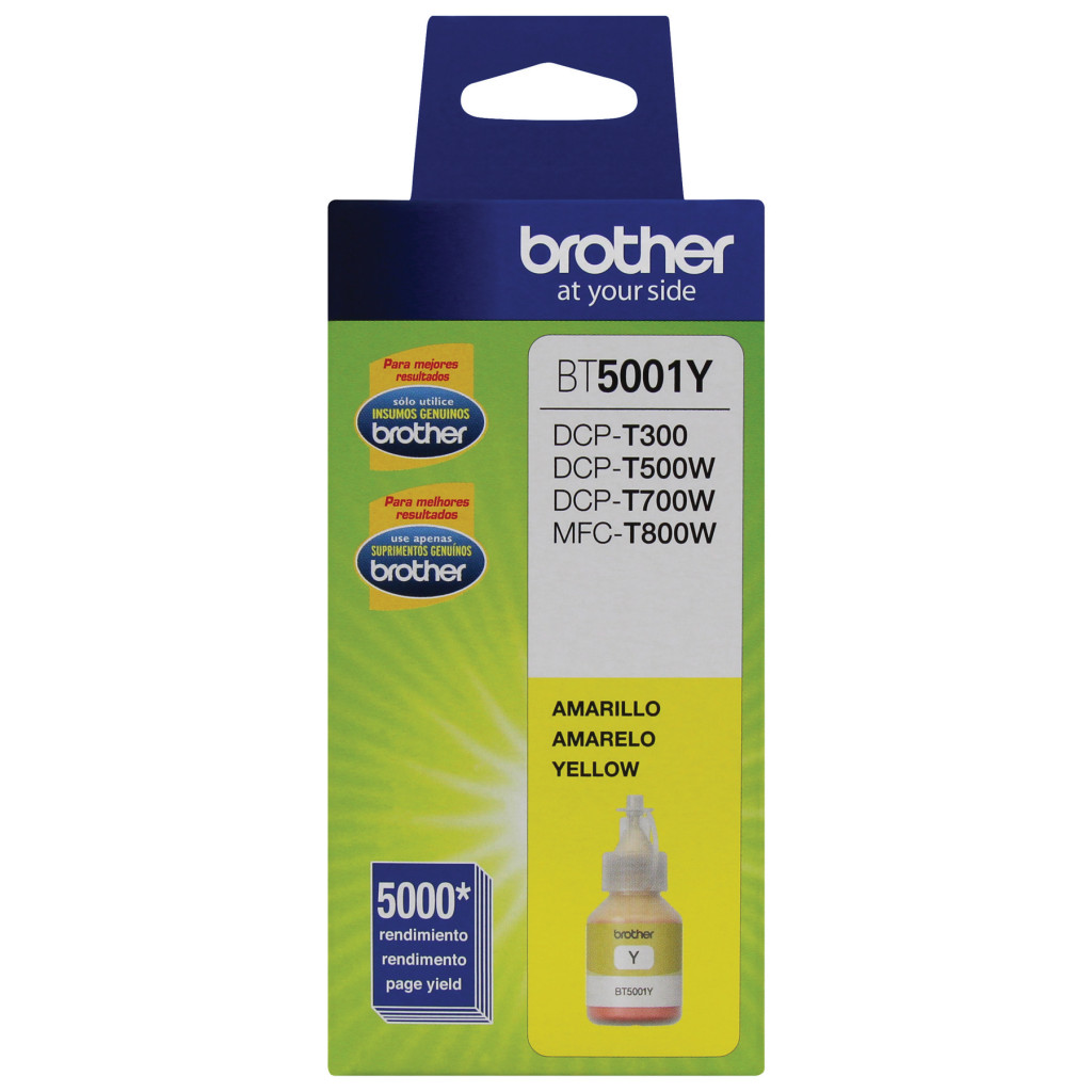 Botella De Tinta Brother Bt5001Y Amarillo 5,000 Paginas