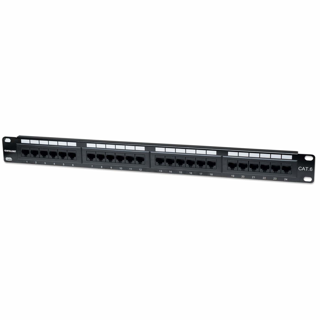 Panel De Parcheo Intellinet Cat-6 24 Ptos 1 Niv Rack 520959