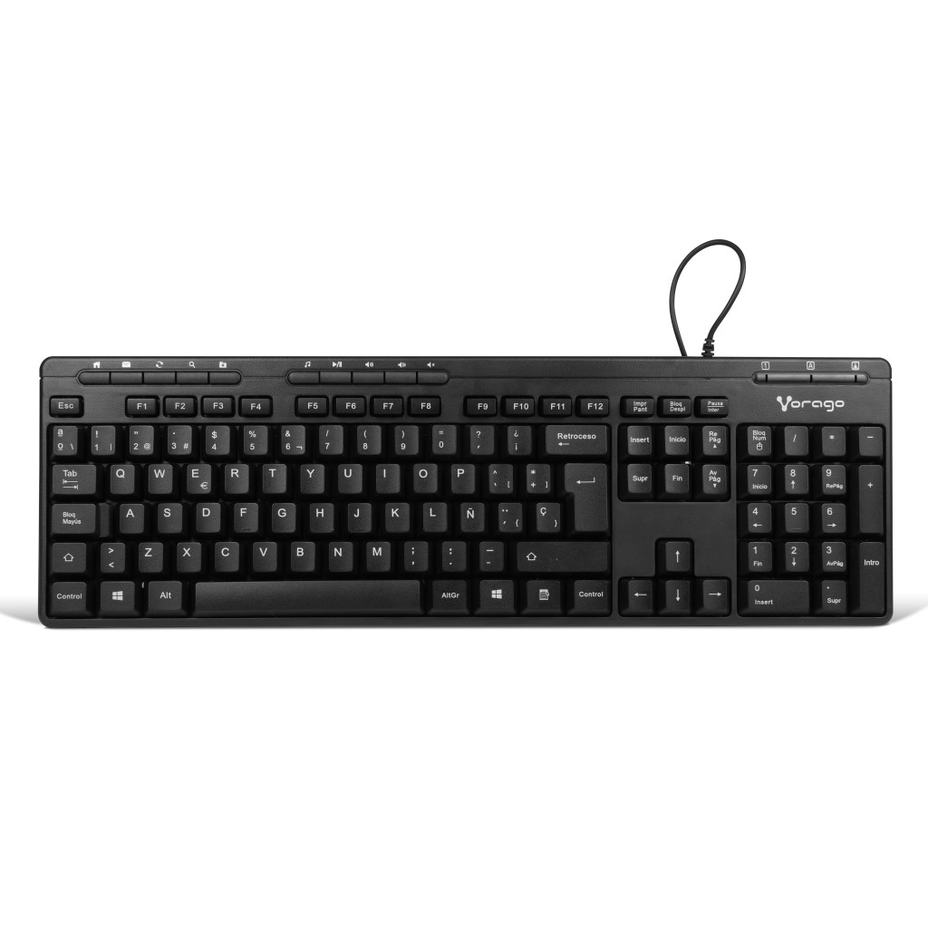 Teclado Vorago Kb-202 Multimedia Usb Negro