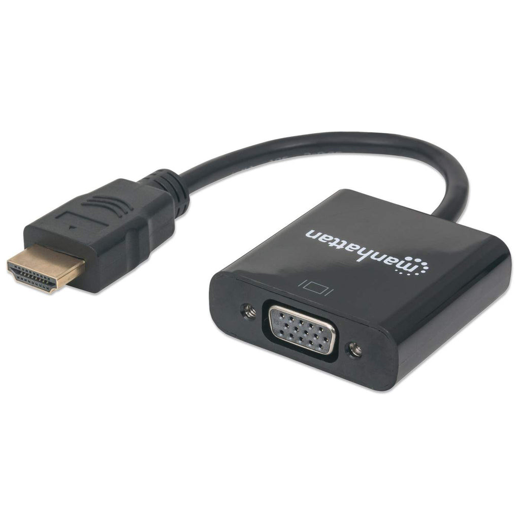 Convertidor Manhattan Hdmi A Vga Negro Bolsa 151467