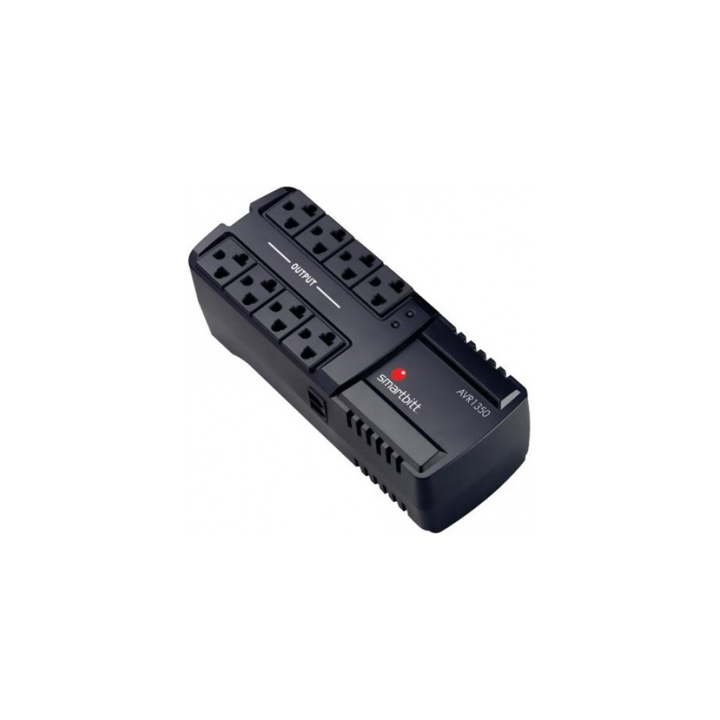 Regulador Smartbitt Sbavr1350 Negro Hogar Y Oficina 1350Va 675W