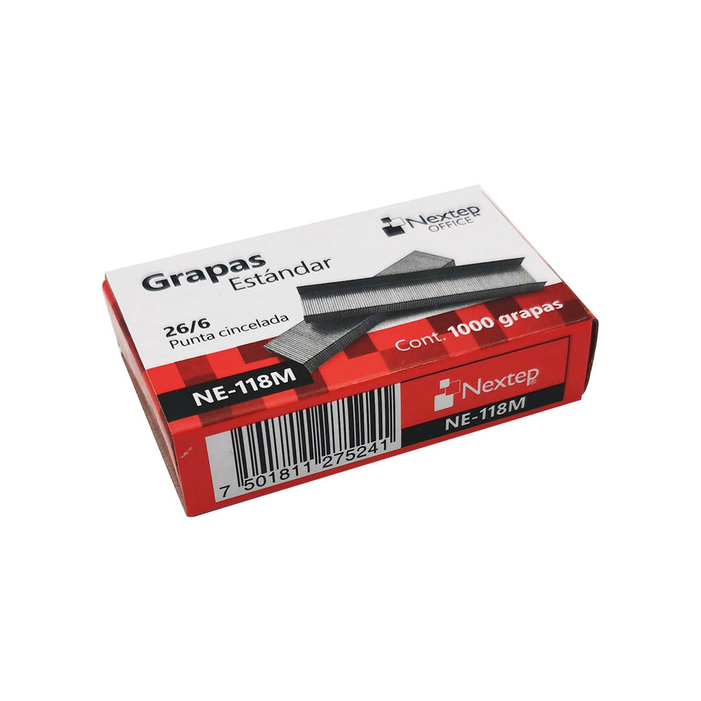 Grapas Estandar Nextep Ne-118M 26/6 Contiene 1000 Grapas