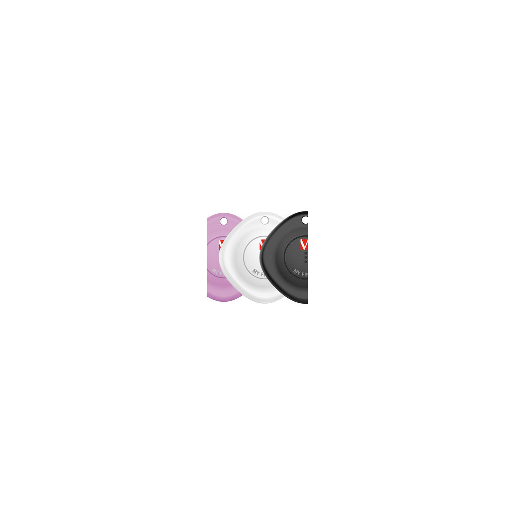 Kit Localizadores Bluetooth Verbatim My Finder Ip66 Impermeable 3X Piezas Negro Blanco Purpura 32132