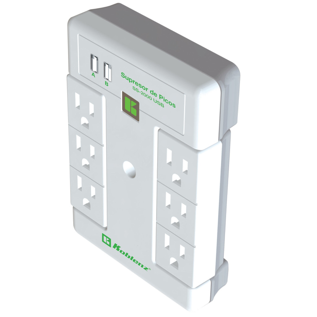 Supresor De Picos Koblenz 6 Contactos Gira 2X Usb (00-5348-00-8)