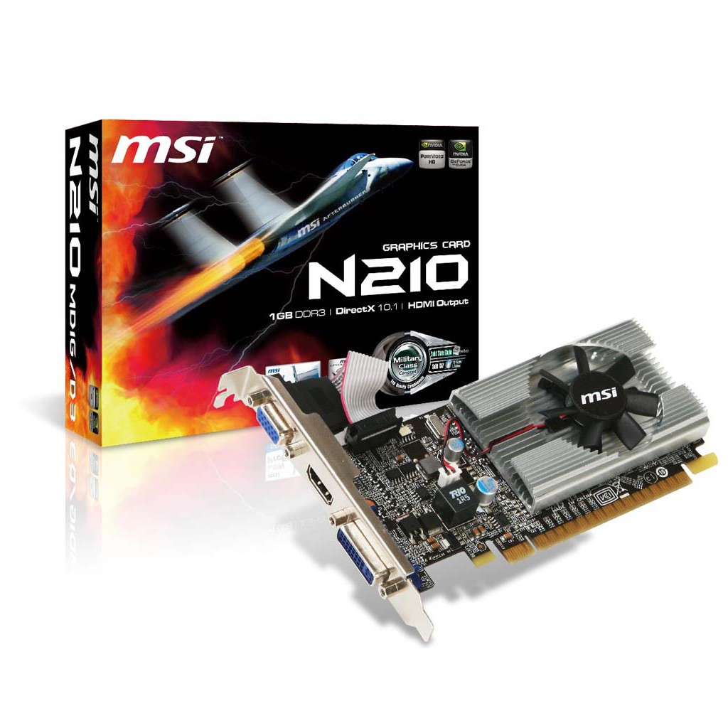 Tarjeta De Video Msi Nvidia Geforce Gt M210 1Gb Ddr3 N210-Md1G/D3