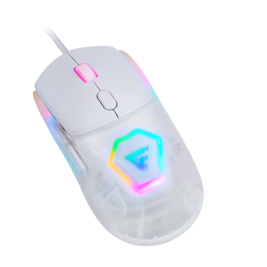Mouse Gamer Game Factor Mog530-Wh Rgb Sensor Pixart 3327 12,000 Dpi 6200 Fps Con Software Blanco