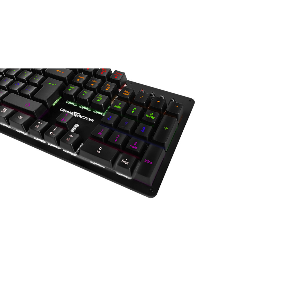Teclado Gamer Game Factor Kbg400 Mecanico Switch Blue Rosa