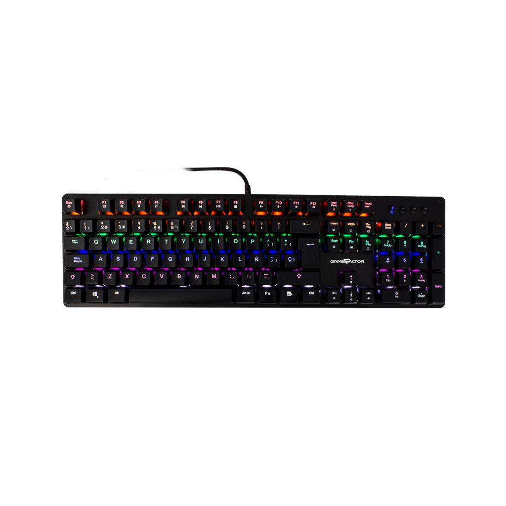 Teclado Gamer Game Factor Kbg400 Mecanico Switch Blue Rosa