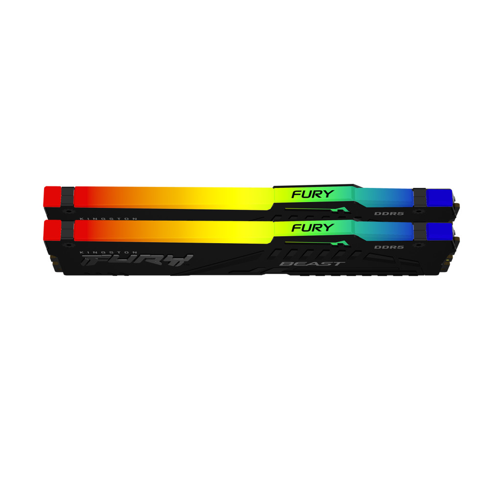 Kit Memoria Ram Kingston Fury Beast Rgb 16Gb 2X 8Gb Ddr5 6000Mhz Cl30 Expo Dimm Kf560C30Bbeak2-16
