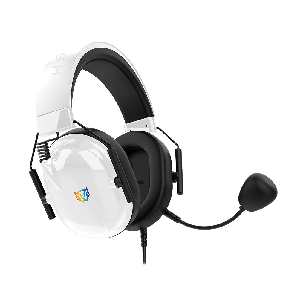 Audífonos Gamer Alámbrico Balam Rush Aviator Level Ha757 Rgb Usb Blanco Br-941174