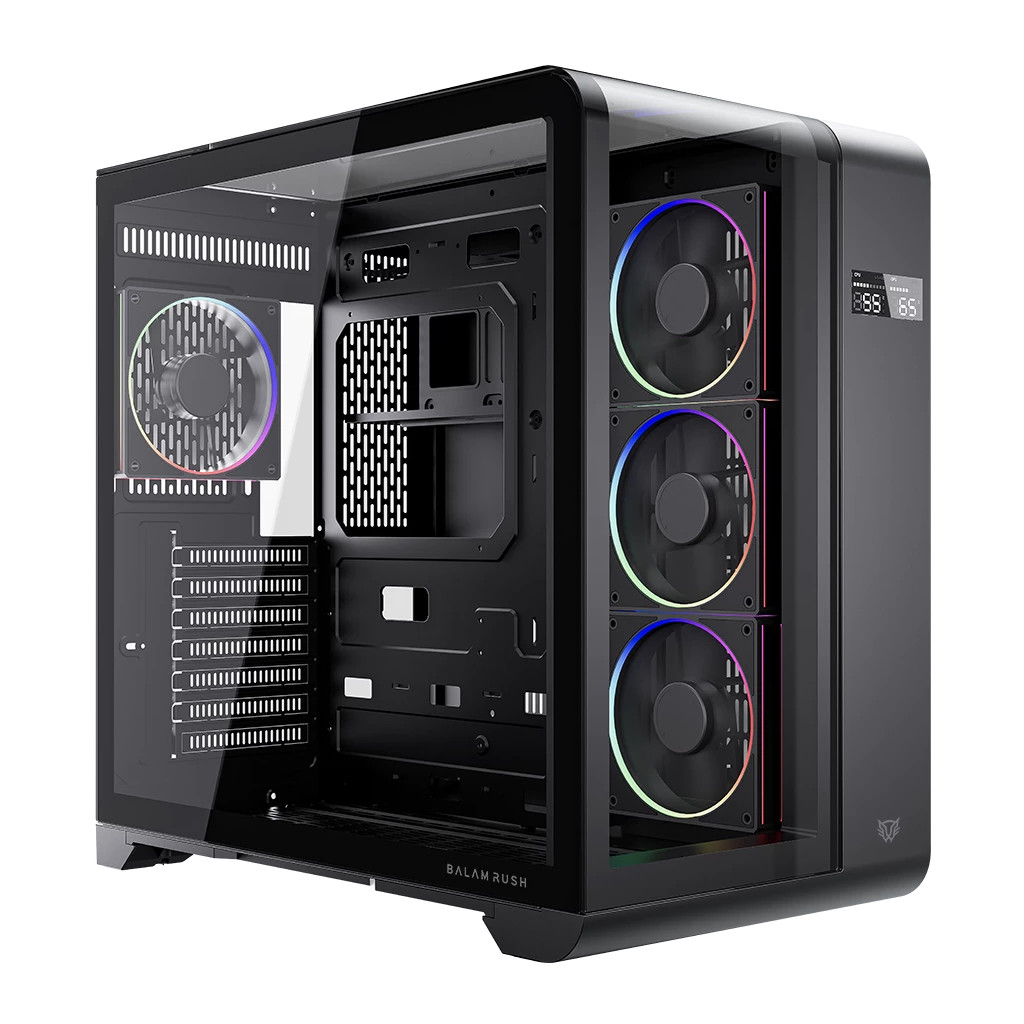 Gabinete Balam Rush Tank Expert Curve 7400 Midi-Tower 4 Ventiladores Instalados Atx Negro Br-941594
