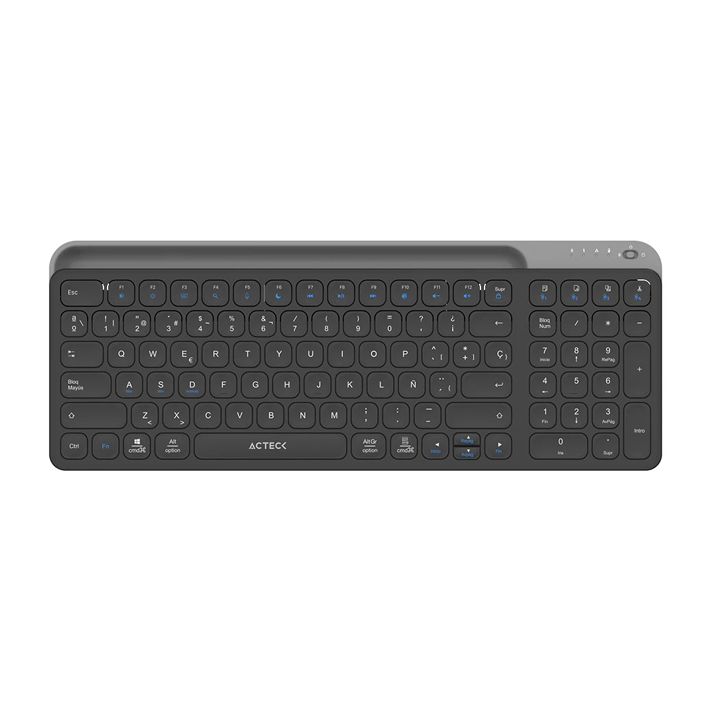 Teclado Acteck Inspire Trek Ti747 98% Inalámbrico Bluetooth Usb-A Español Negro Ac-940108