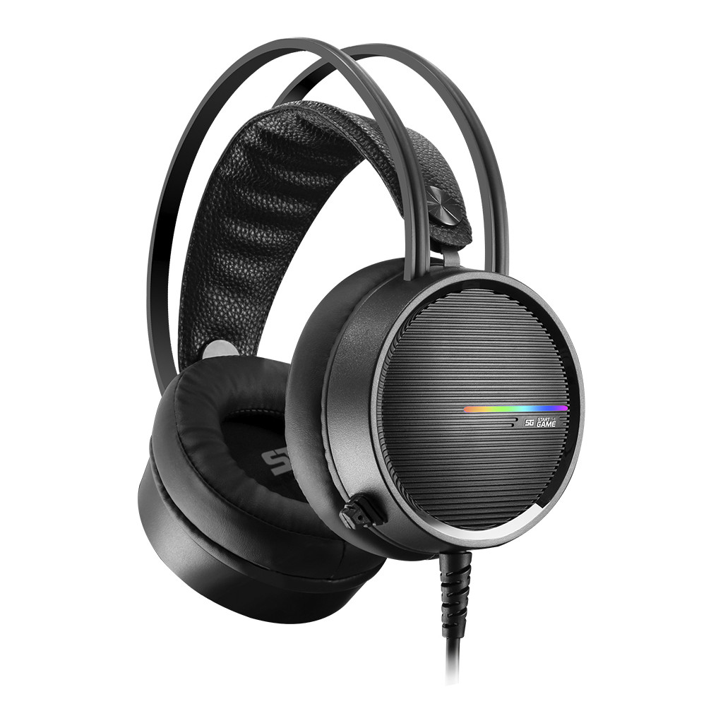 Diadema Gamer Vorago Start The Game Hs-502 3.5Mm Rgb 50Mm Negro