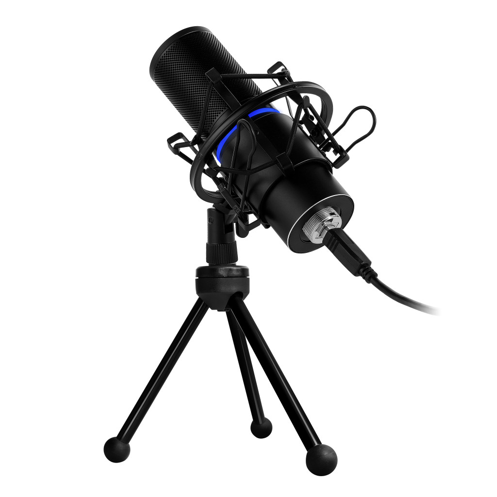 Microfono Game Factor Mcg700 Usb Led Volumen Ajustable Stand Anti Pop