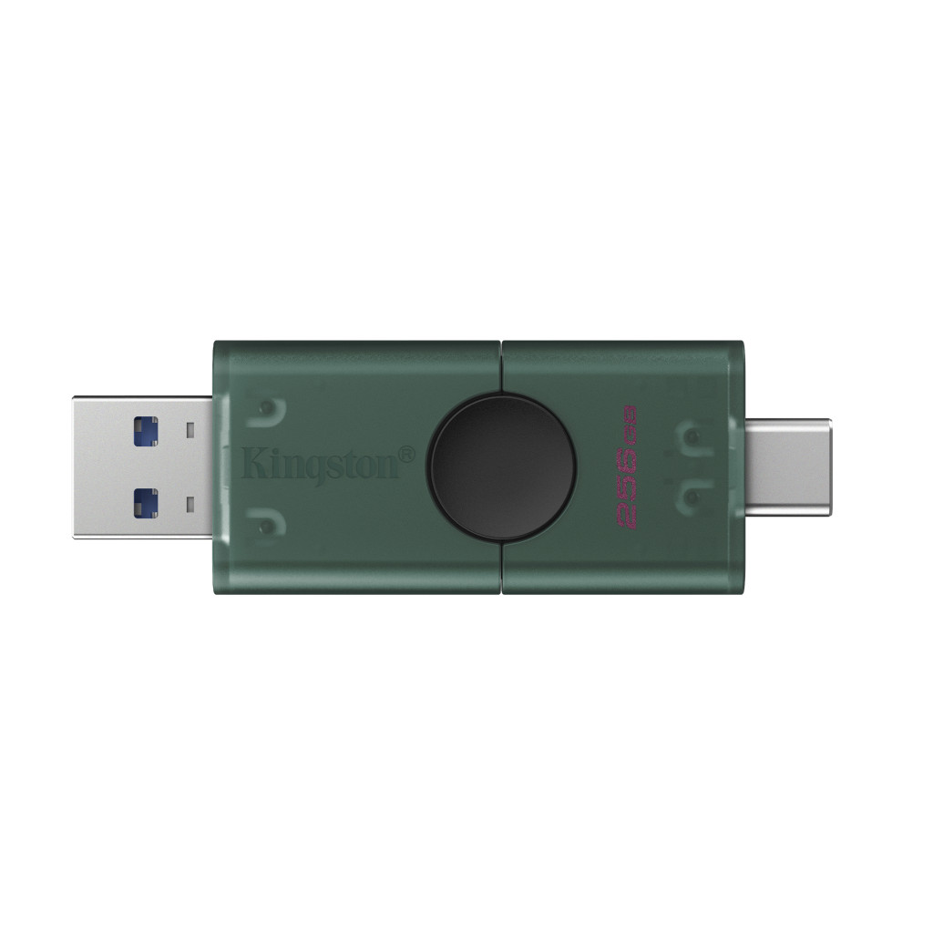 Memoria Usb Kingston Datatraveler Duog2 256Gb Usb-A + Usb-C Tapon Deslizante Negro Dtdeg2/256Gb