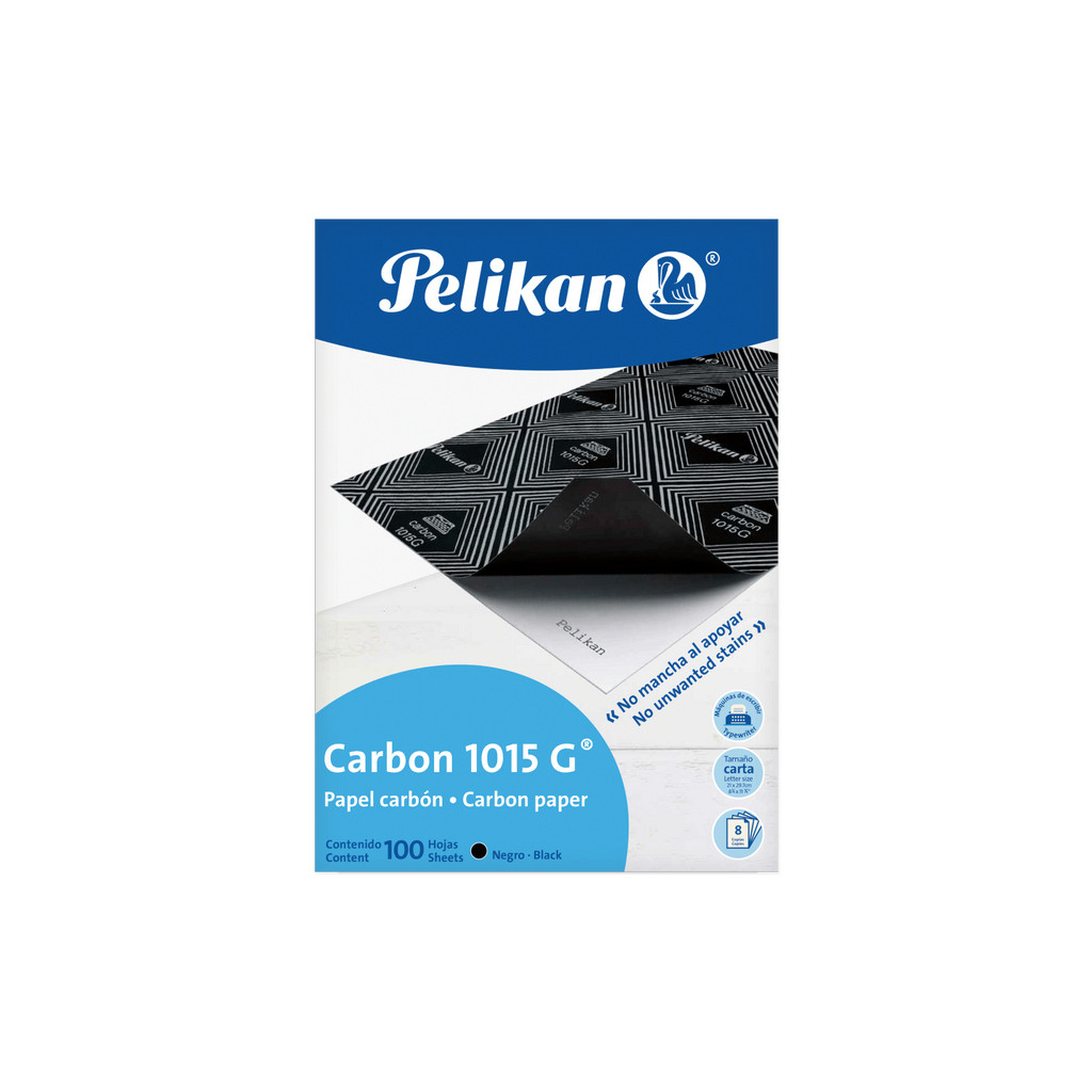 Papel Carbon Pelikan 1015 Negro Carta C/100 Hojas