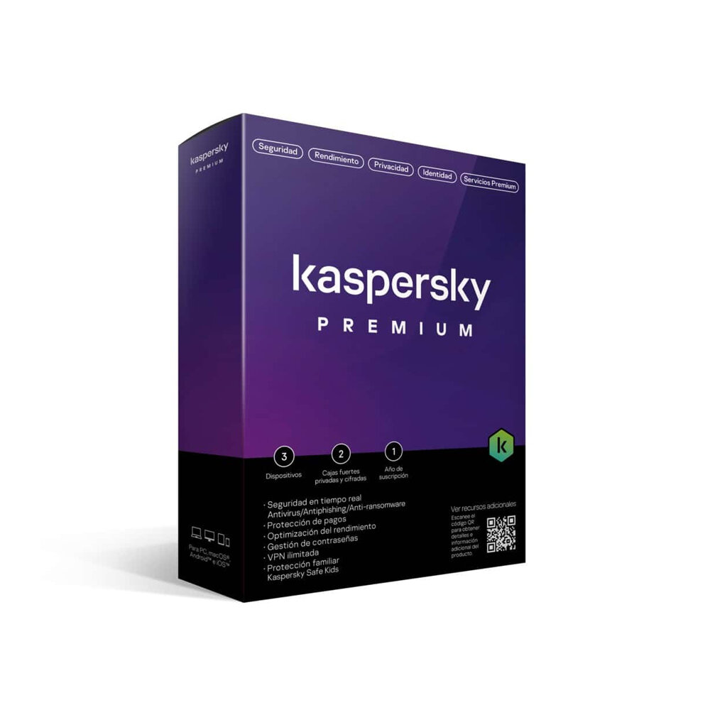 Antivirus Kaspersky Premium 3 Dispositivos 1 Año Kl1047Z5Cfs-22
