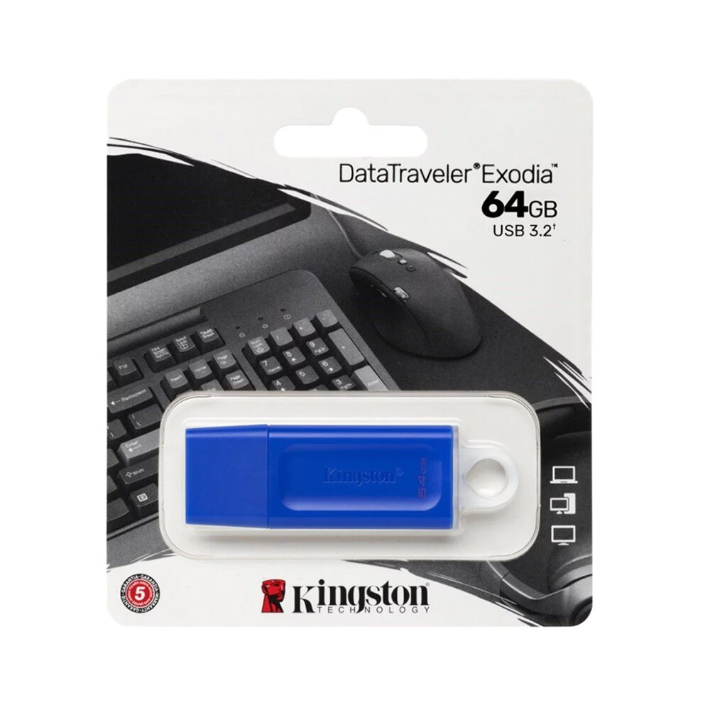 Memoria Usb Kingston Datatraveler Exodia 64Gb Usb 3.2 Azul Kc-U2G64-7Gb