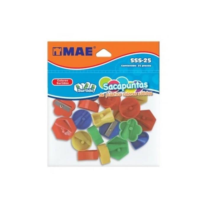 Sacapuntas De Plástico Mae Sss-25 Figuras Surtidas 25 Piezas