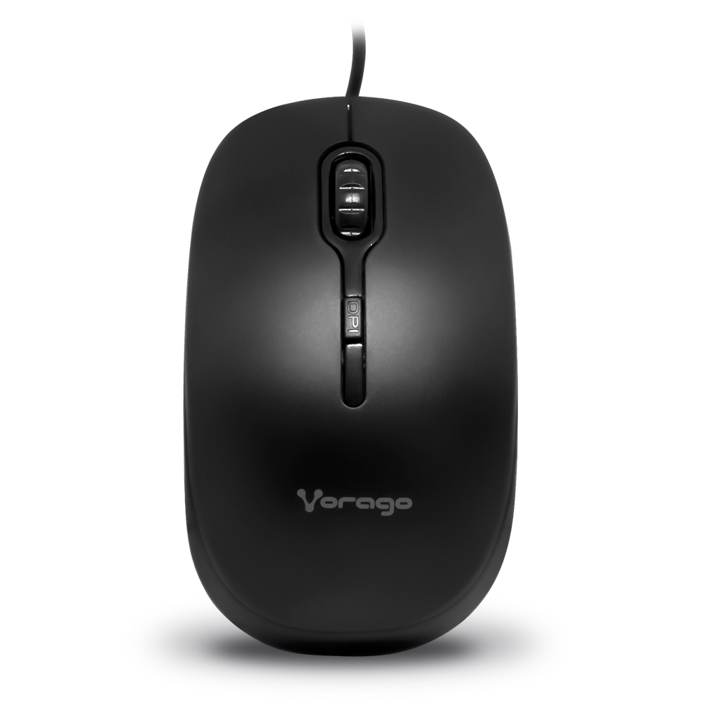 Mouse Vorago Mo-100 Negro Optico Alambrico Usb 800 / 1,200 Dpi