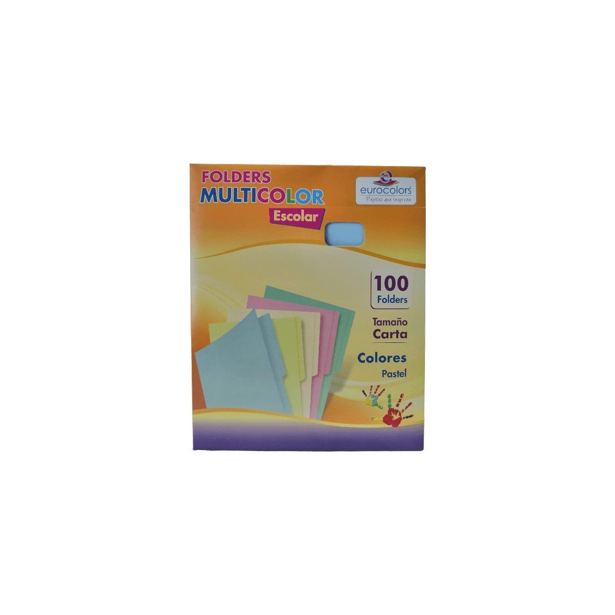 Folder Mapasa Tamaño Carta Multicolor Color Arcoiris Pastel Con 100 Piezas Pu0037