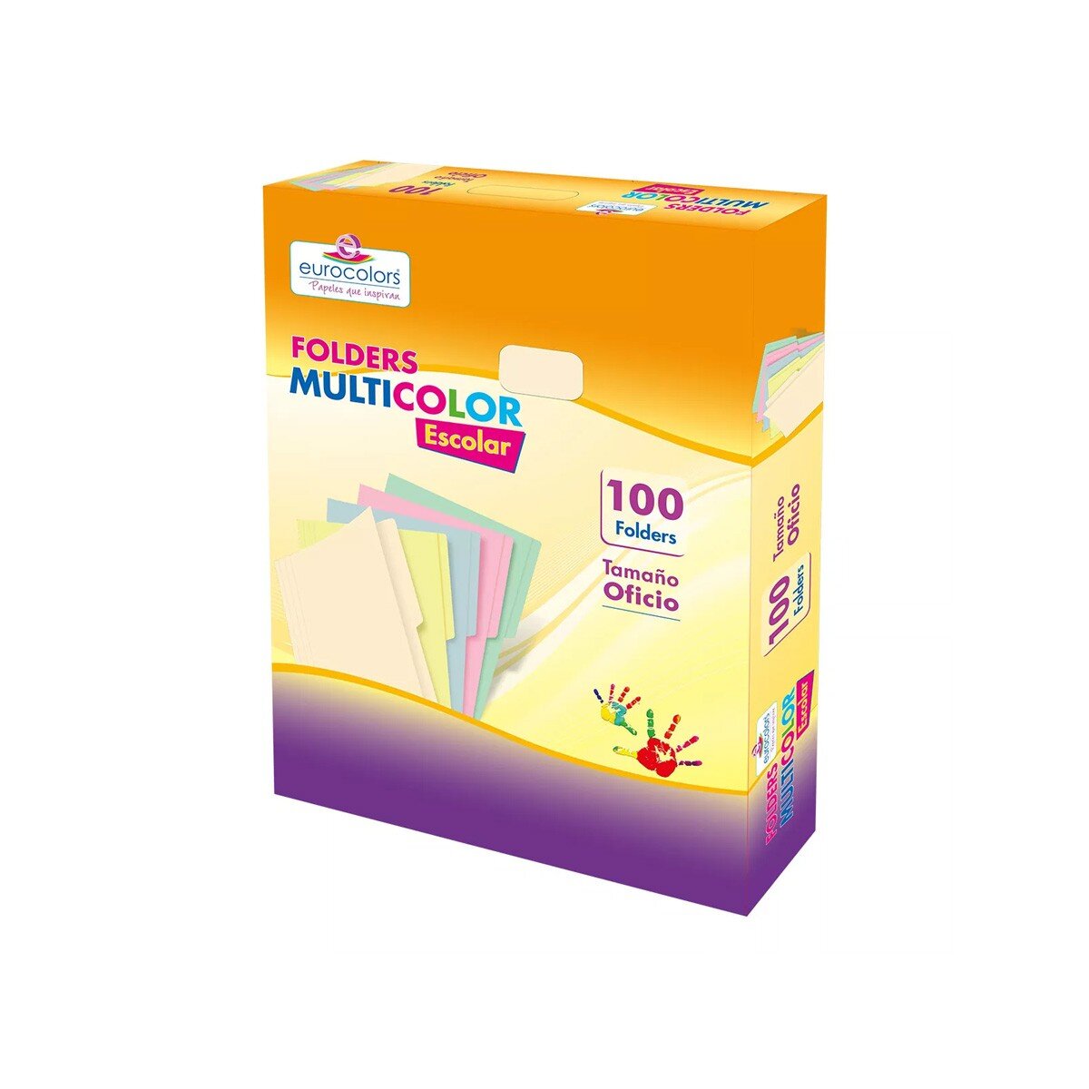 Folder Mapasa Tamaño Oficio Multicolor Color Crema Con 100 Piezas Pu0058