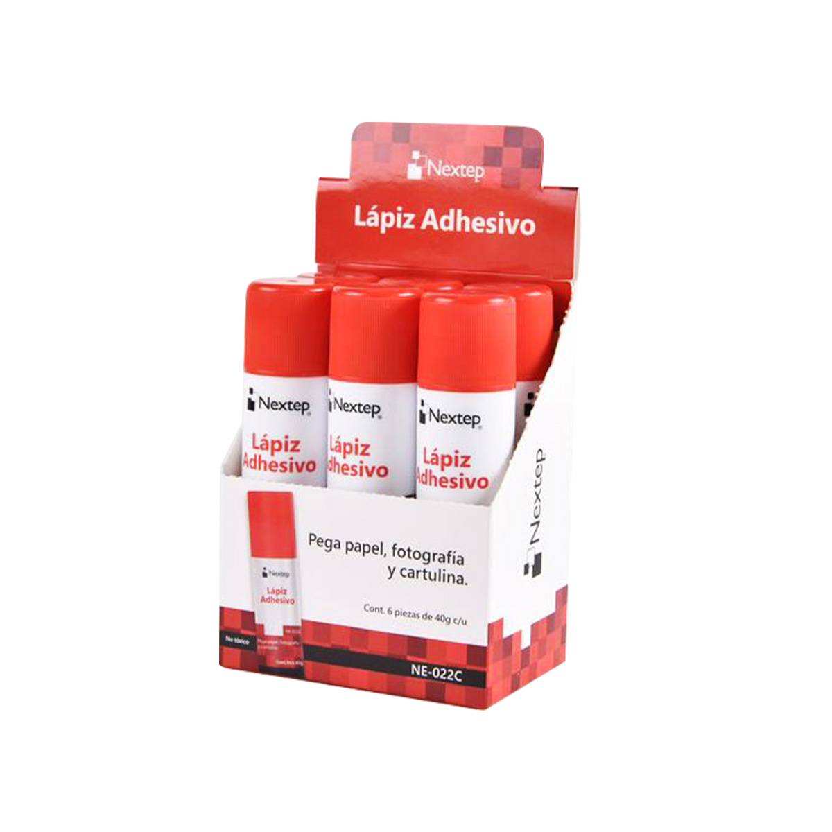 Lápiz Adhesivo Nextep Ne-022C De 40G 6 Piezas
