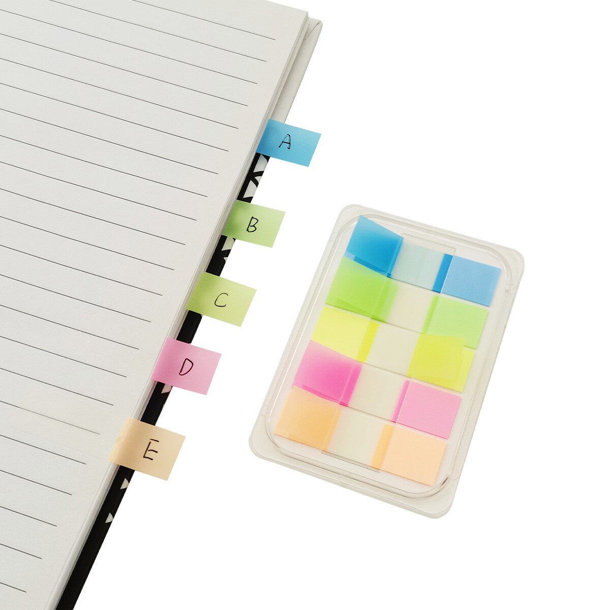 Banderitas Nextep Ne-051 Mini Neon 5 Colores 10 Estuches Con 100 Piezas Cada Uno