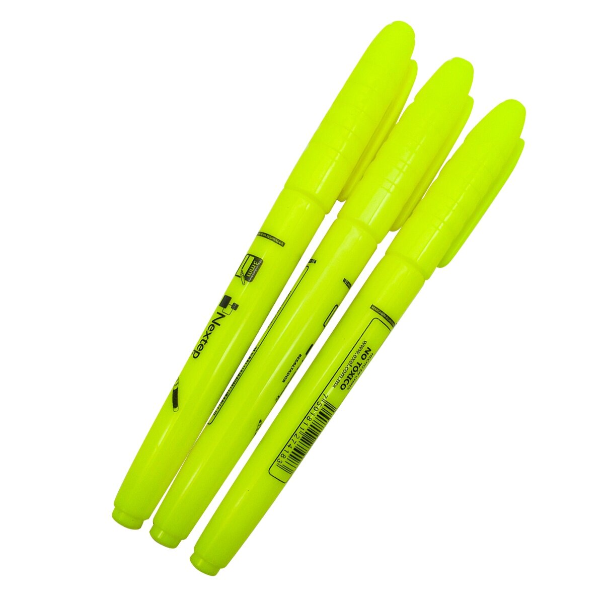 Marca Textos Tipo Pluma Office Nextep Ne-084A Amarillo 12 Piezas