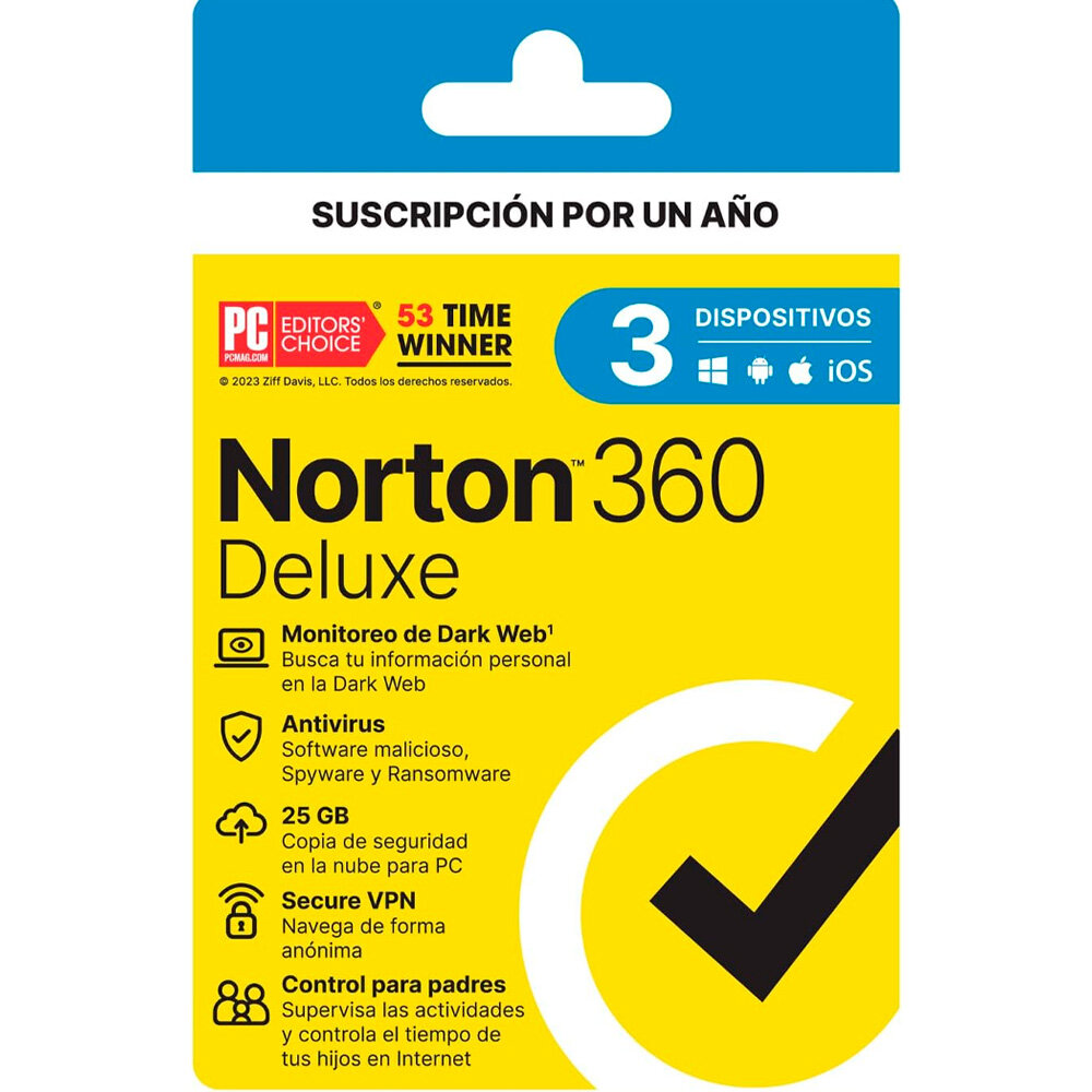 Antivirus Norton 360 Deluxe Total Security 3 Dispositivos 1 Año Windows / Mac 21414731
