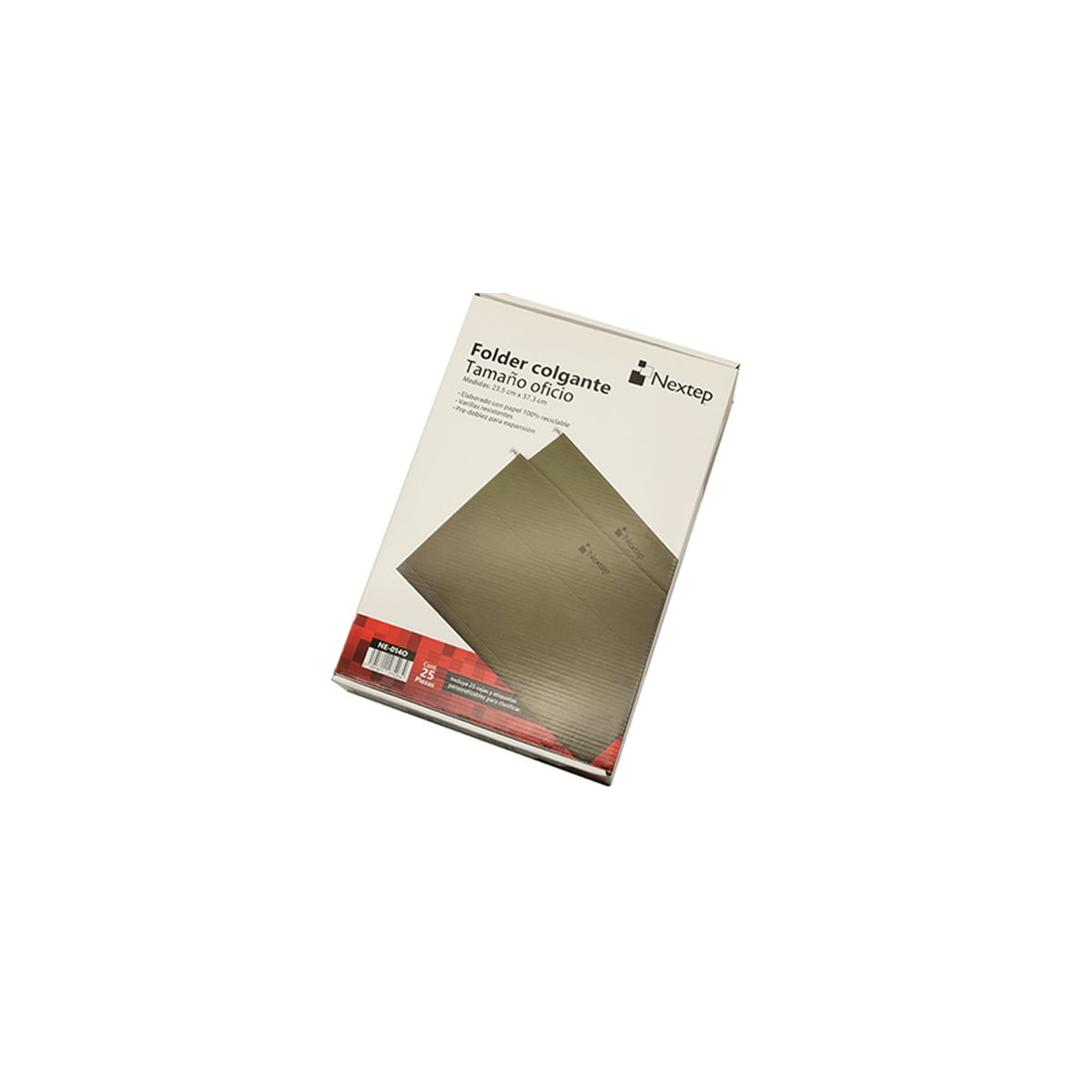 Folder Colgante Economico Nextep Ne-014O Tamaño Oficio Verde Tradicional Con 25 Piezas