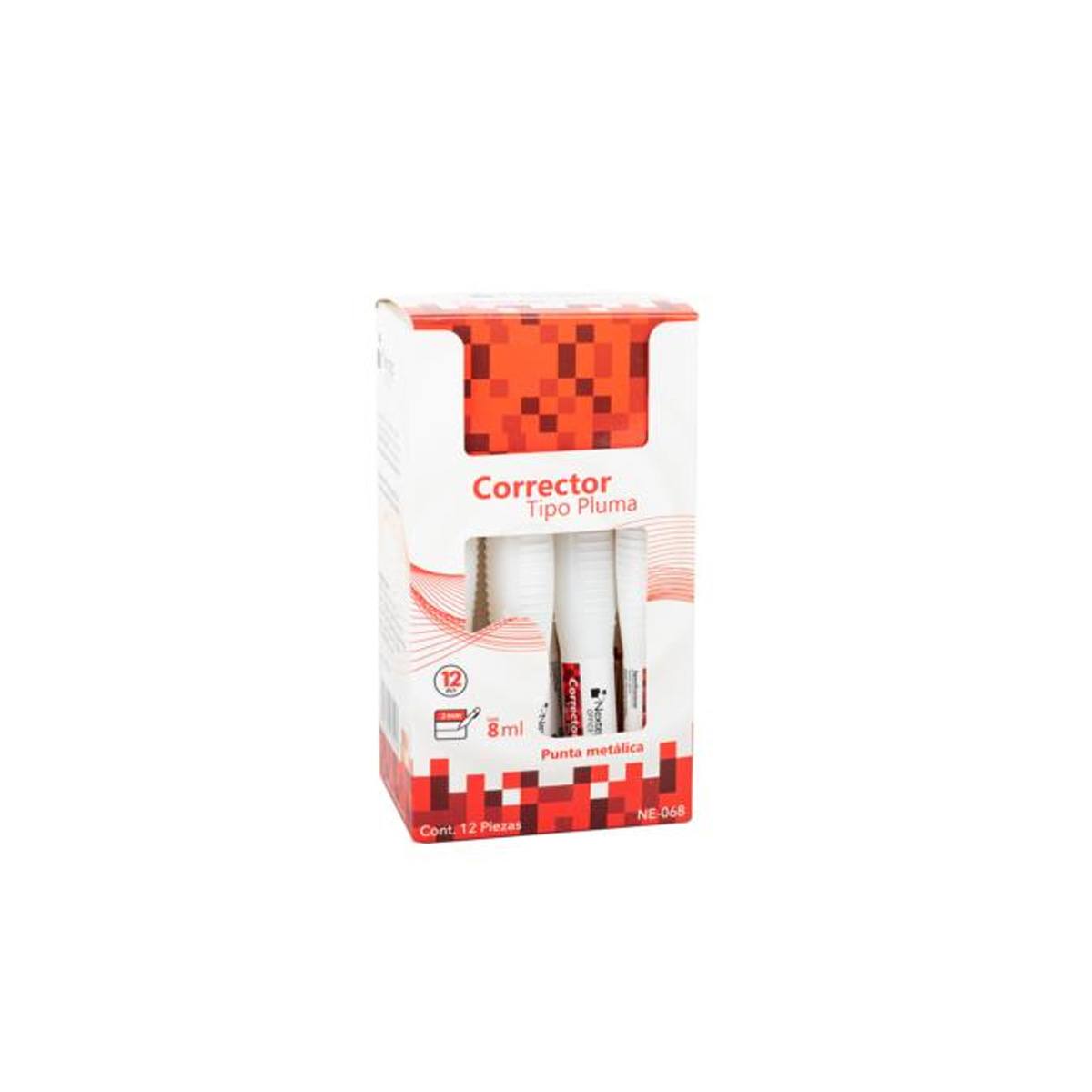 Bundle Corrector Nextep Ne-068 B Tipo Pluma 8Ml Punta Metalica 12 Piezas