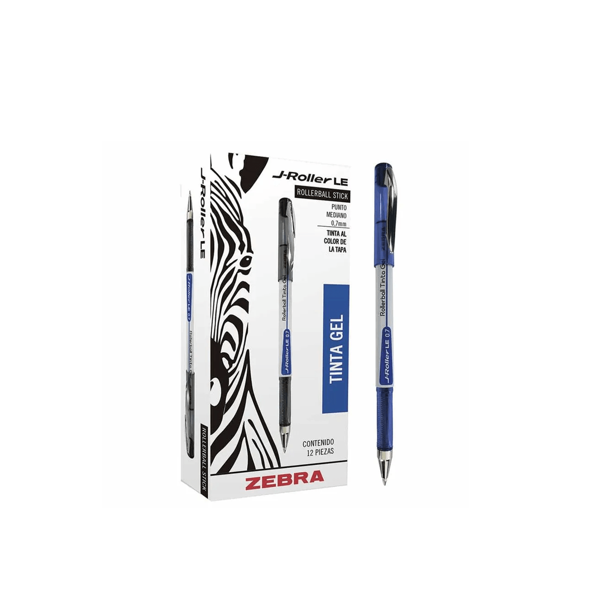 Boligrafo Zebra J-Roller 8001 Azul Paq C/12