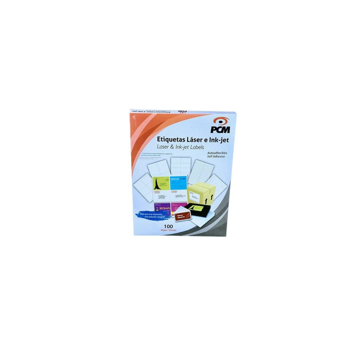 Etiqueta Laser Pcm Pl526725 1 3/4" X 1/2" Paq C/25 Pzh C/80Eti.Xhja