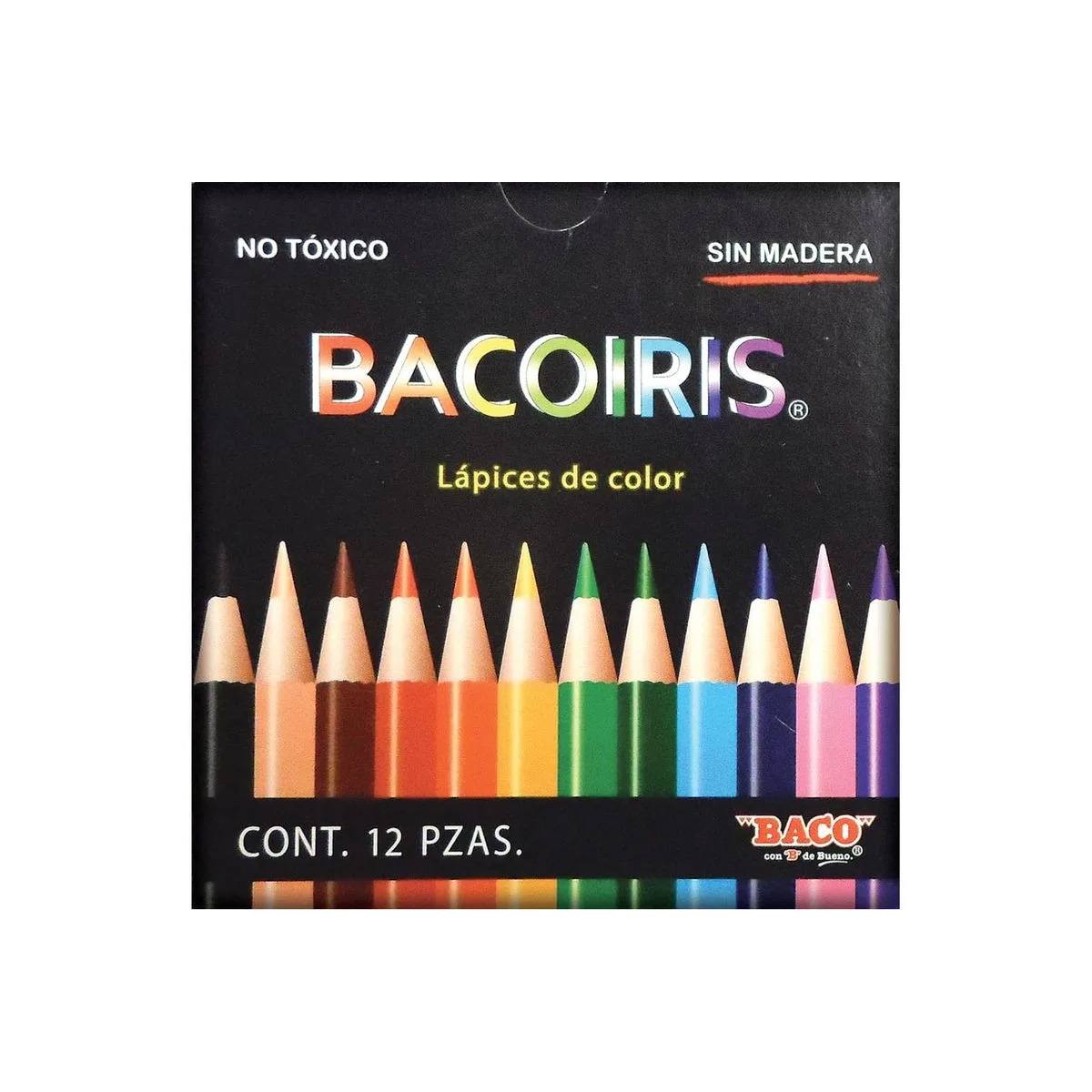 Colores Baco Bacoiris Cortos Caja Paq C/12 Pzas