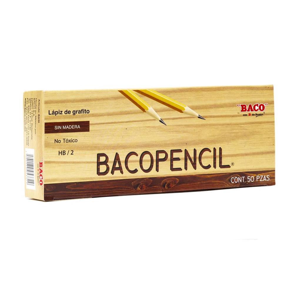 Lapiz Baco Amarillo C/50 Articulos Escolar Y Oficina