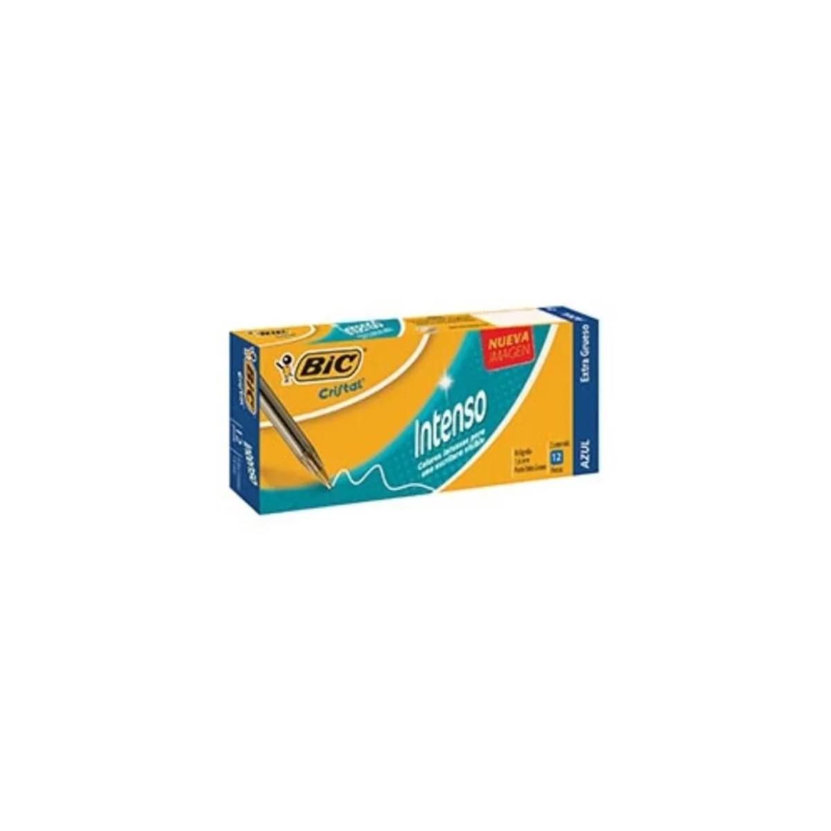 Boligrafo Bic Cristal Intenso 1.6 Mm Azul C/12Pza