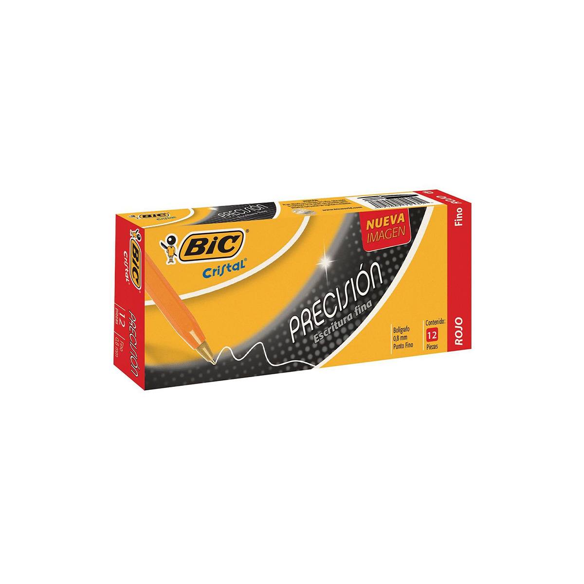 Boligrafo Bic F-290 Rojo Punto Fino Paq C/12