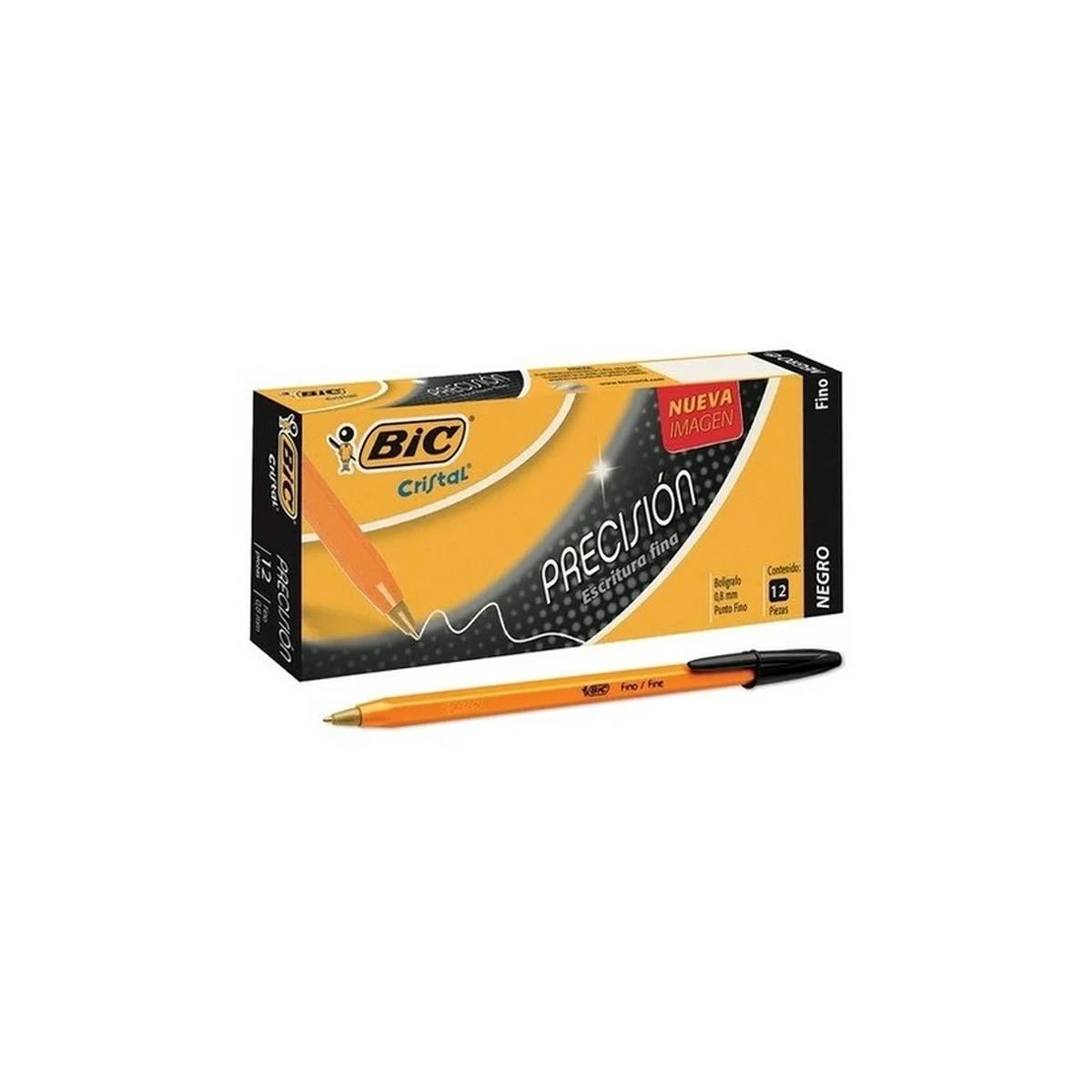 Boligrafo Bic F-290 Negro Punto Fino Paq C/12
