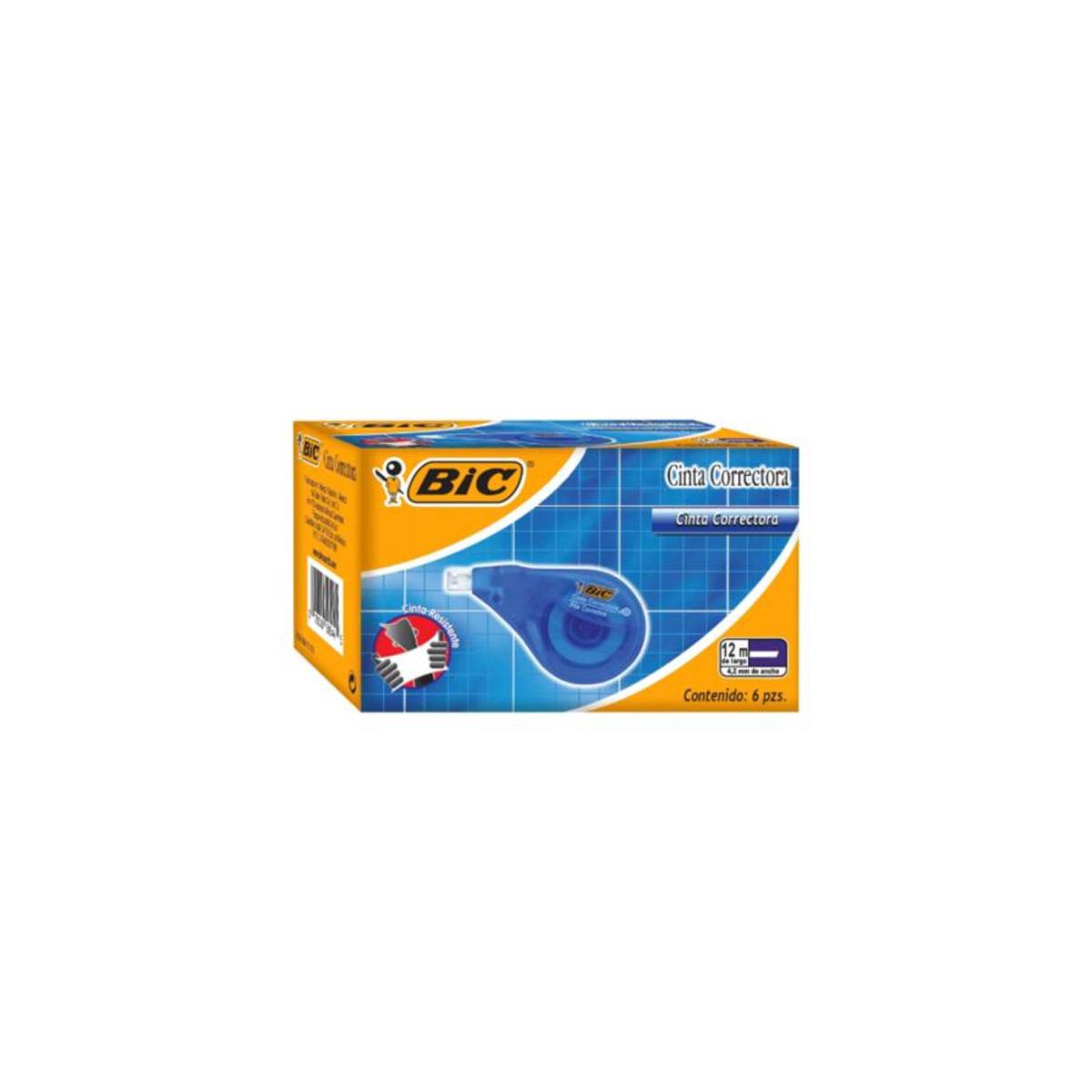 Cinta Bic Correctora Wocc-6 Caja Paq C/6 Articulos Escolar Y Oficina