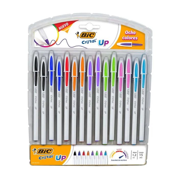 Boligrafo Bic Cristal Up Colores Surtidos C/15 1.2Mm