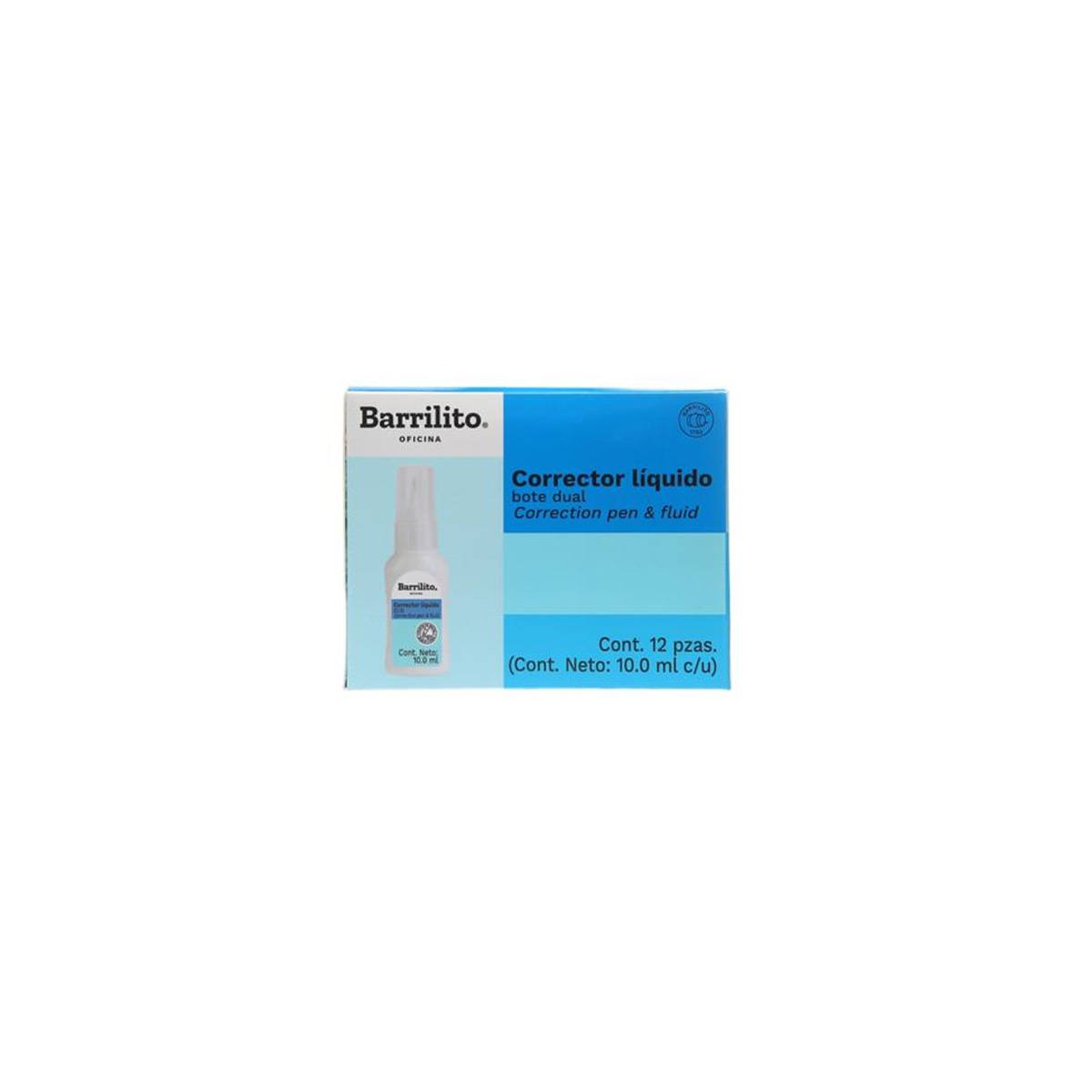 Corrector Liquido Barrilito Dual Bote 10Ml 1 Pza