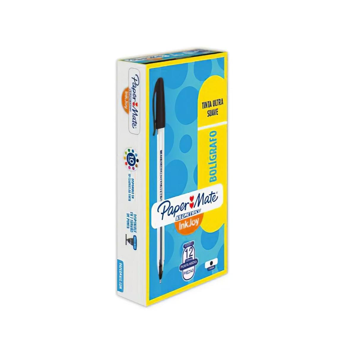 Boligrafo Papermate Kilometrico Negro 1.0Mm Pqte/12