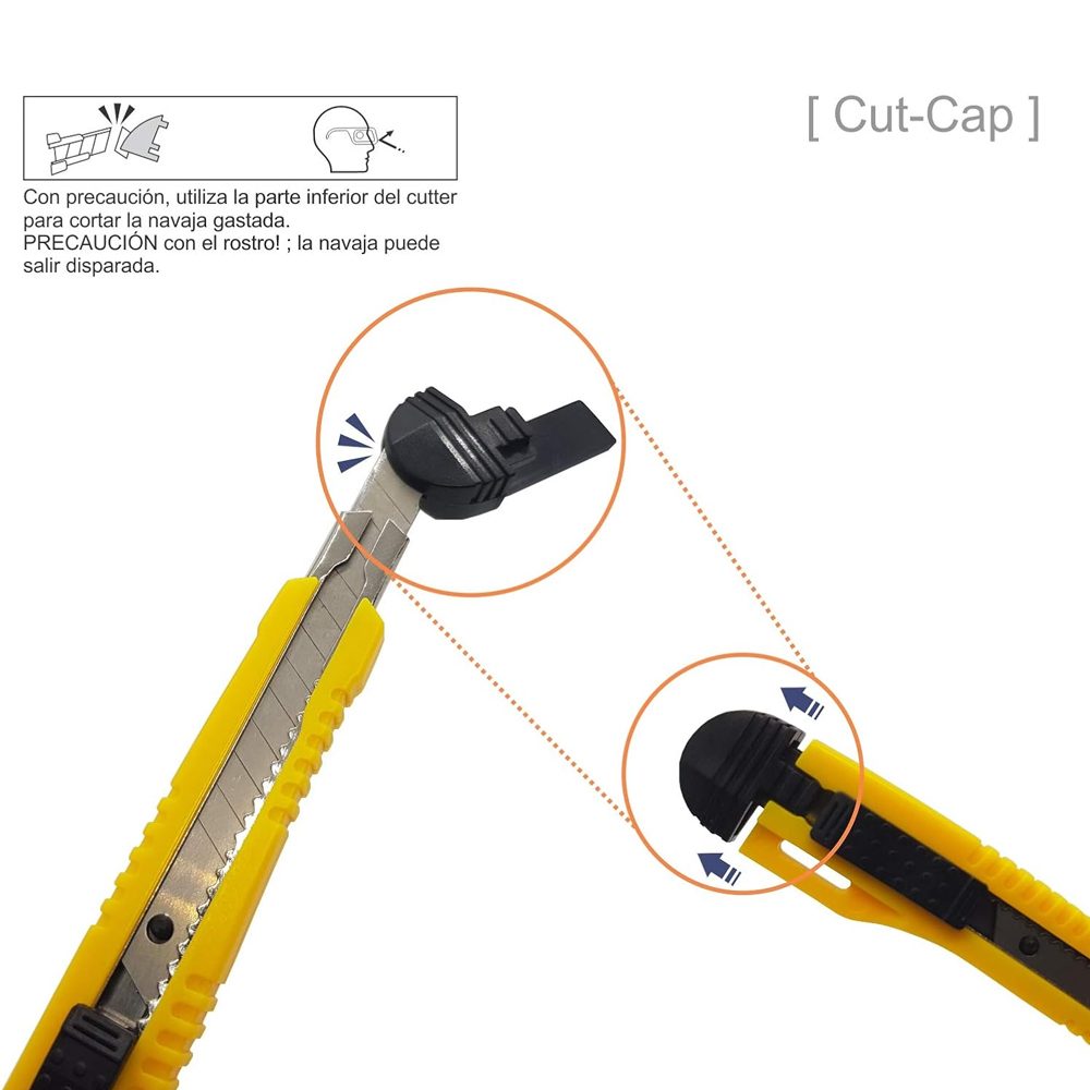 Cutter Celica Chico Guia Metalica 13Cms/Navaja 9Mm