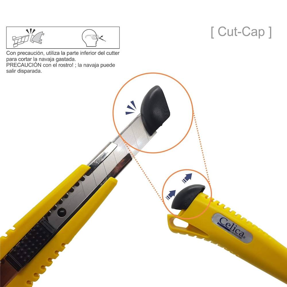 Cutter Celica Grande Guia Metalica 17Cms/Navaja 18Mm