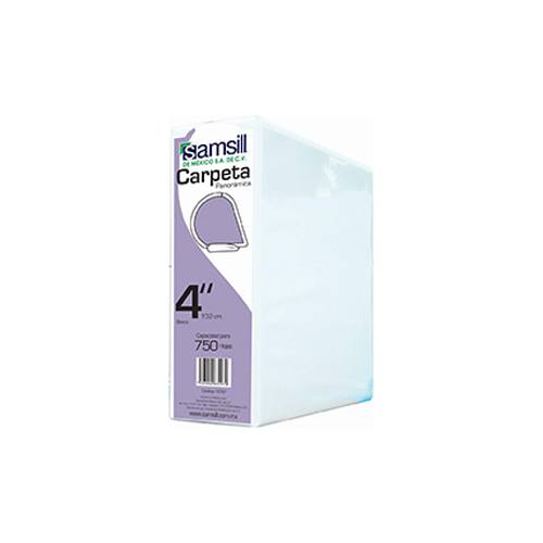 Carpeta Vinil Samsill "D" Bca 4" P/750Hjs C/10
