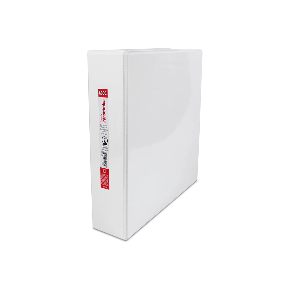 Carpeta Acco Brillante 2" Aro "O" Carta Color Blanco