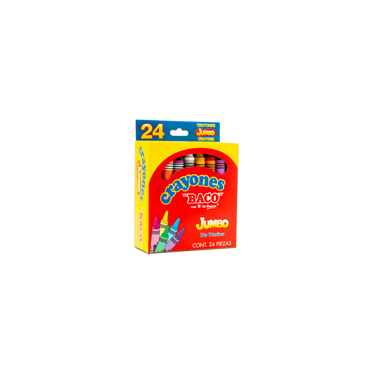 Crayon Baco Jumbo C/24 Articulos Escolar Y Oficina